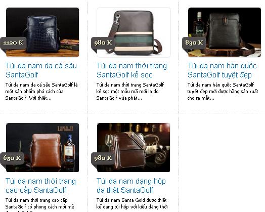 Bộ sưu tập túi xách nam hàng hiệu Santagolf 2014
