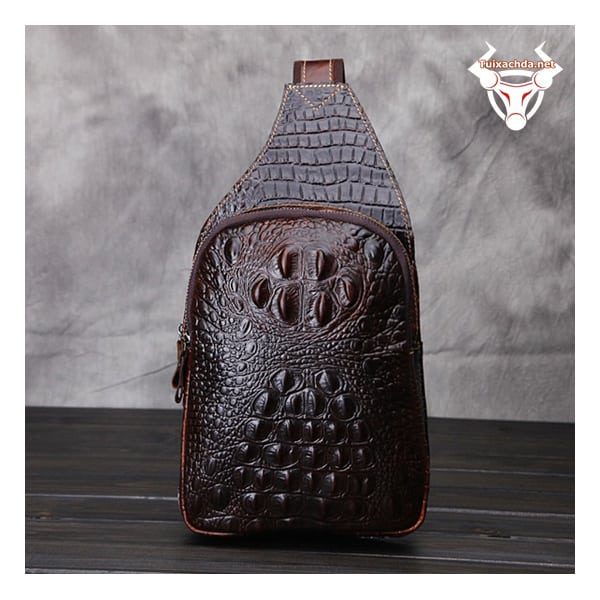 Túi đeo sau lưng nam vân cá sấu 02