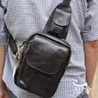 Túi đeo lưng nam thời trang da thật đựng iPad mini tdl10 đen