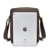 Túi đeo chéo nam da bò sáp dạng hộp KT58 đựng vừa iPad