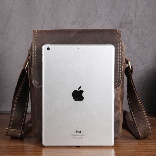 Túi da nam đeo chéo da bò sáp thời trang nam tính KT59 đựng vừa iPad