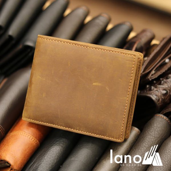 Ví da ngang cho nam đẹp làm từ da bò sáp VDN007